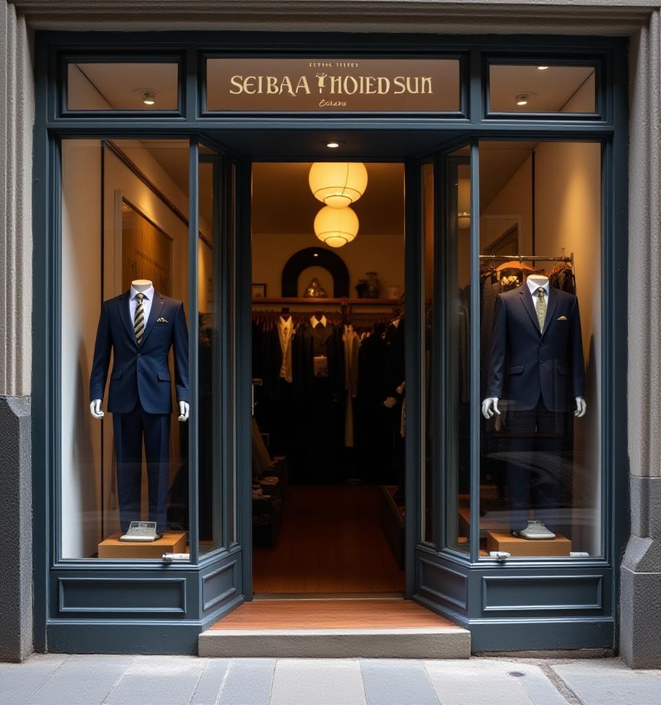 Sakura Tailored Suits storefront in Osaka